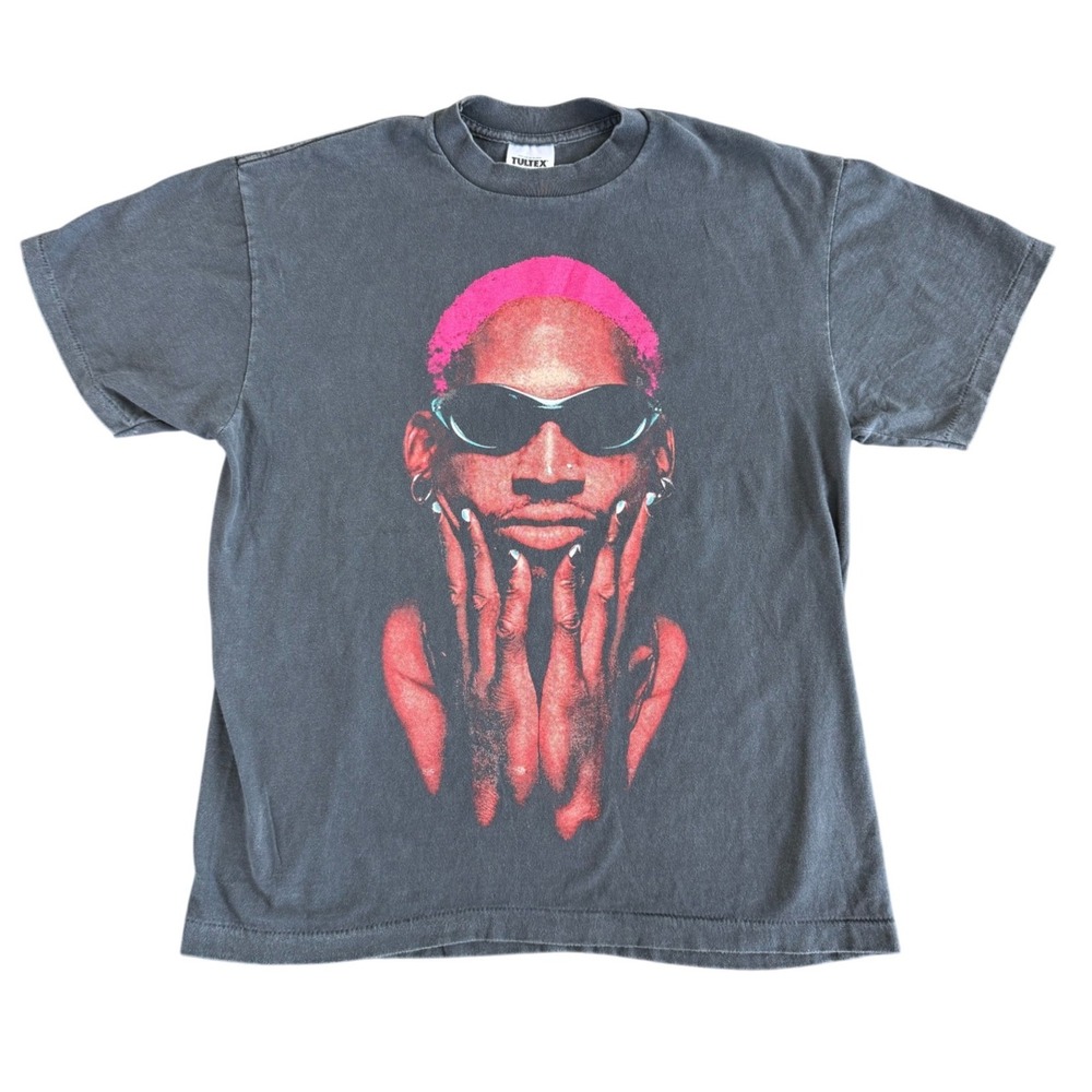 Vintage Dennis Rodman Not Of This World Graphic T-Shirt Mens Size Large REPRINT